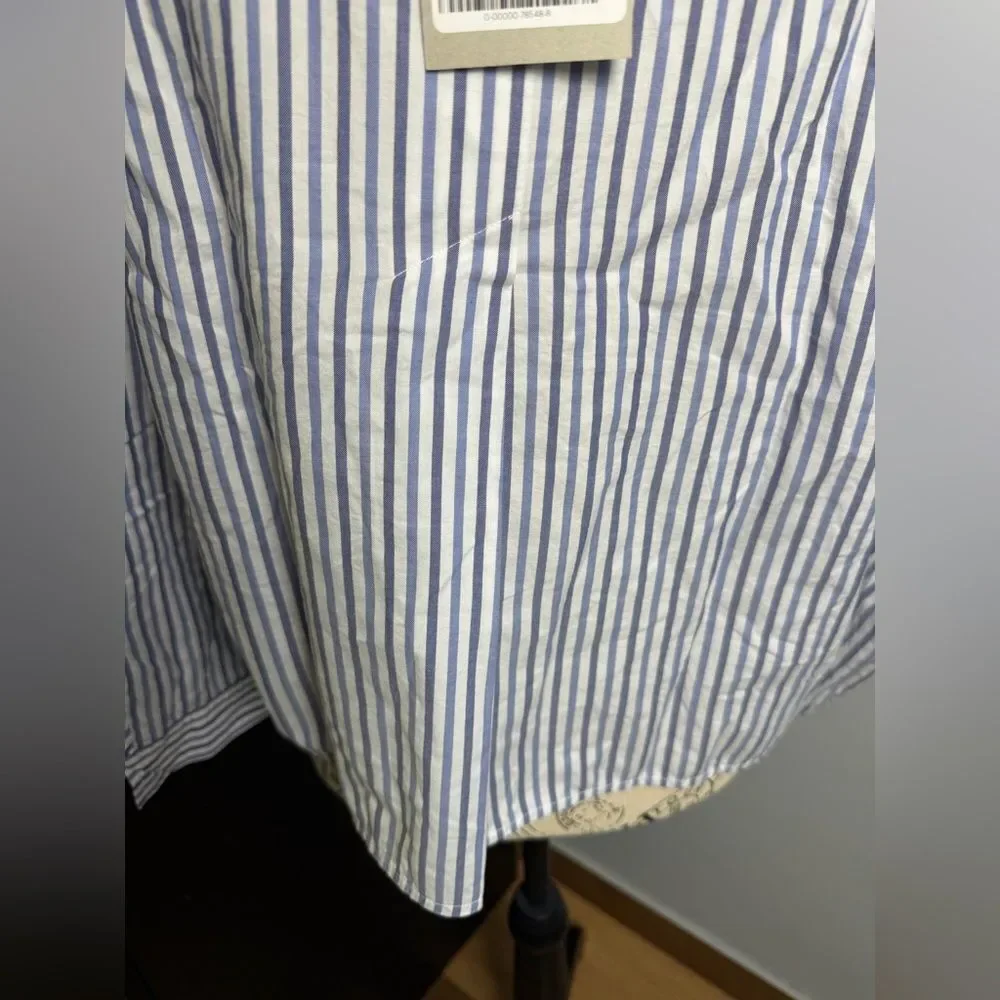 Everlane The Woven P.J. Top Blue Stripe NWT Size M - Picture 6 of 11